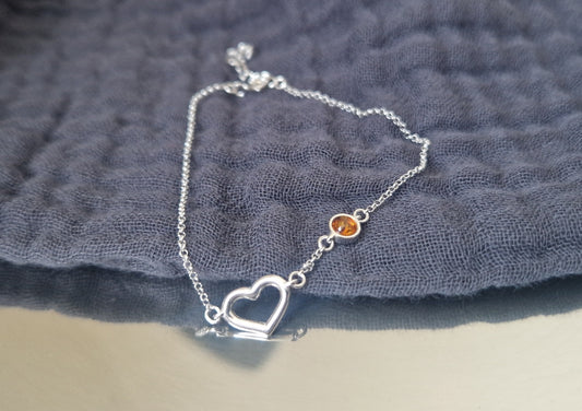 Sterling silver bracelet with Baltic Amber