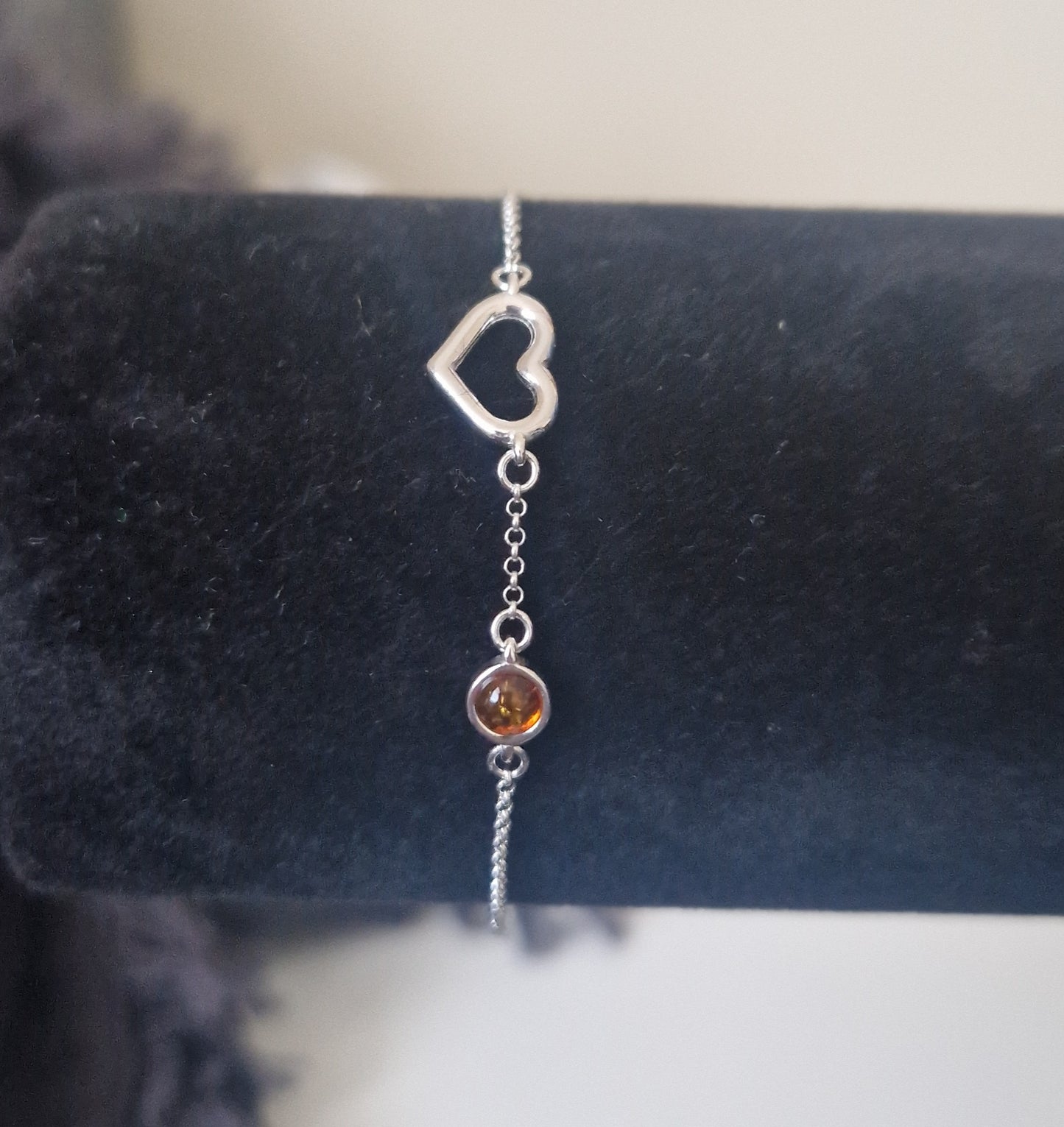 Sterling silver bracelet with Baltic Amber