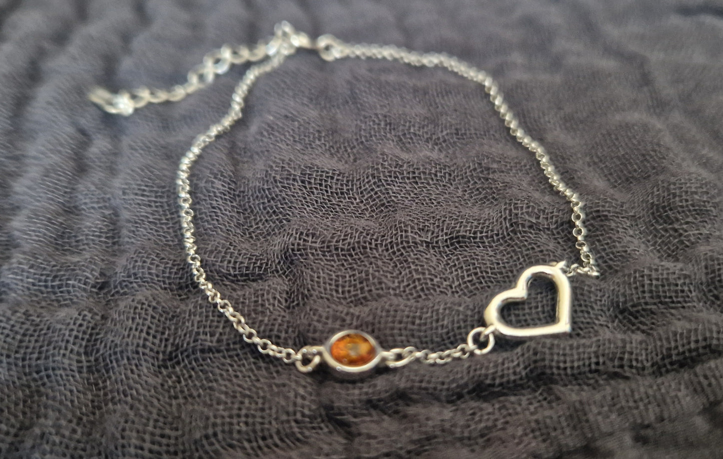 Sterling silver bracelet with Baltic Amber