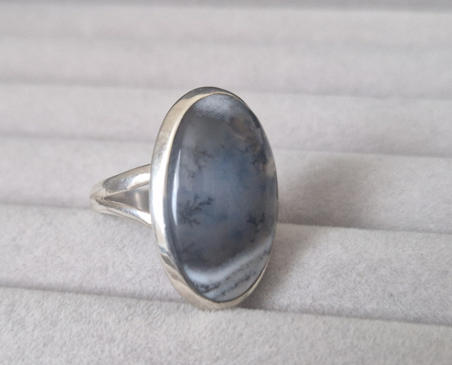 Sterling silver ring with natural stone