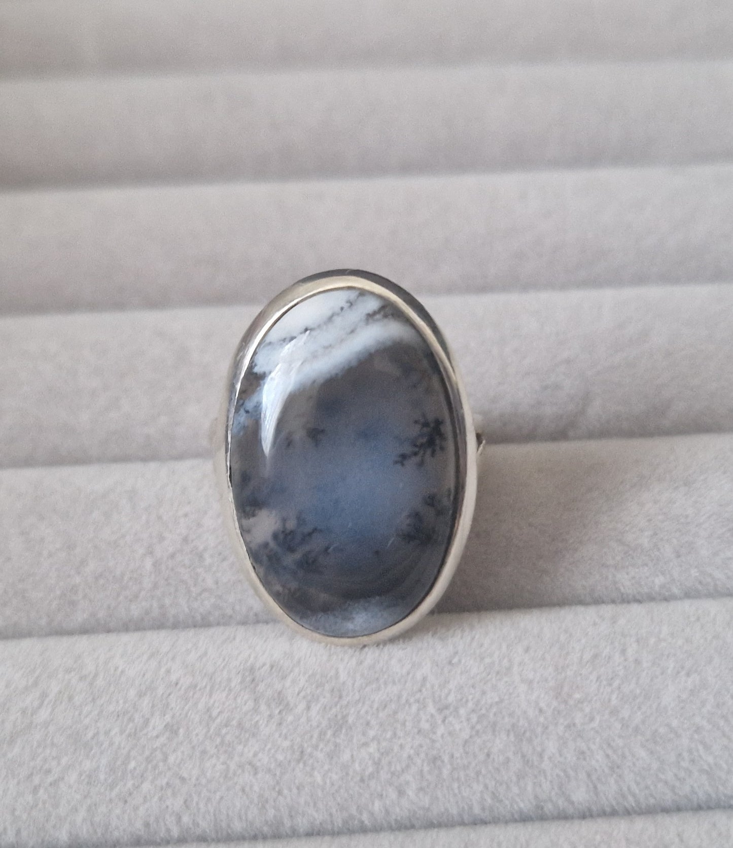 Sterling silver ring with natural stone