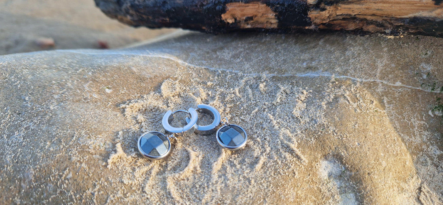 Stainless steel Hematite earrings