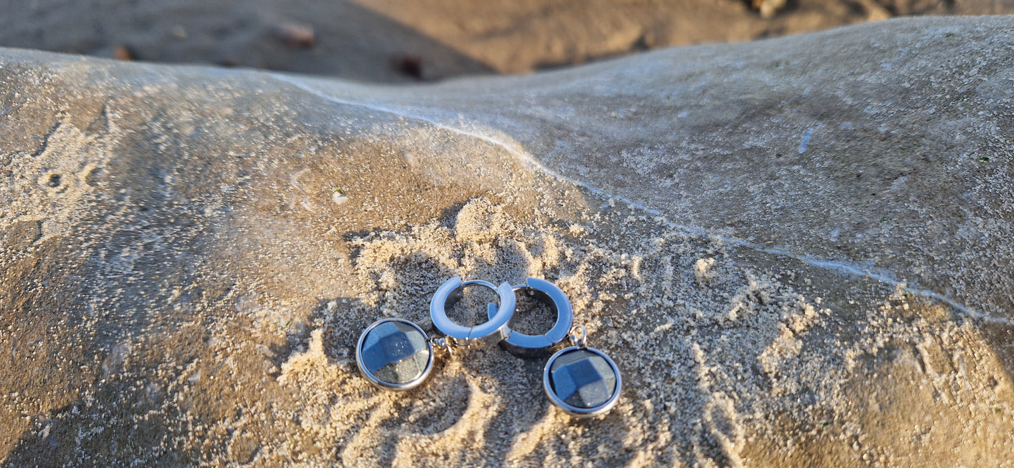 Stainless steel Hematite earrings